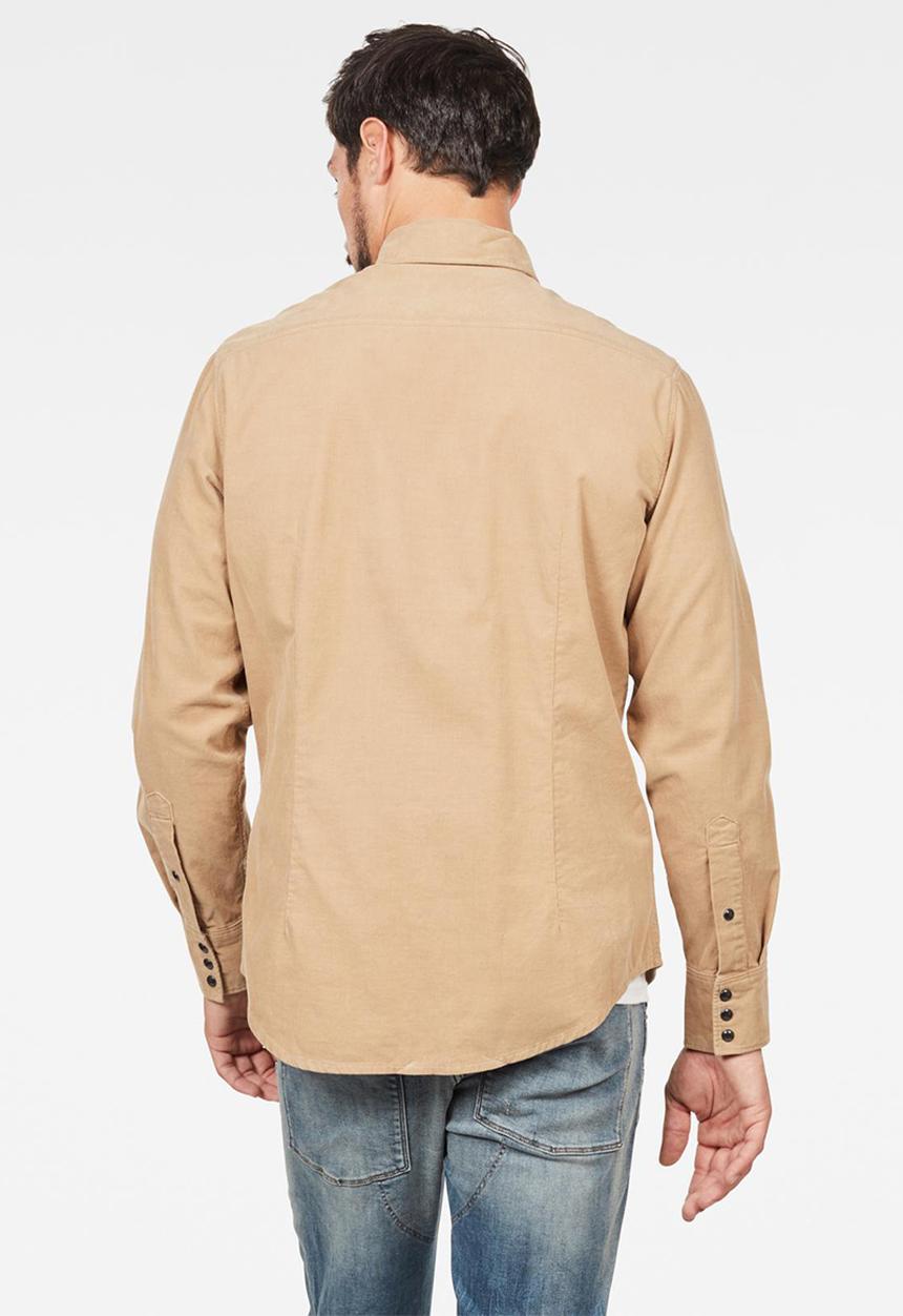 G-STAR - 3301 Slim long sleeve shirts  - beige