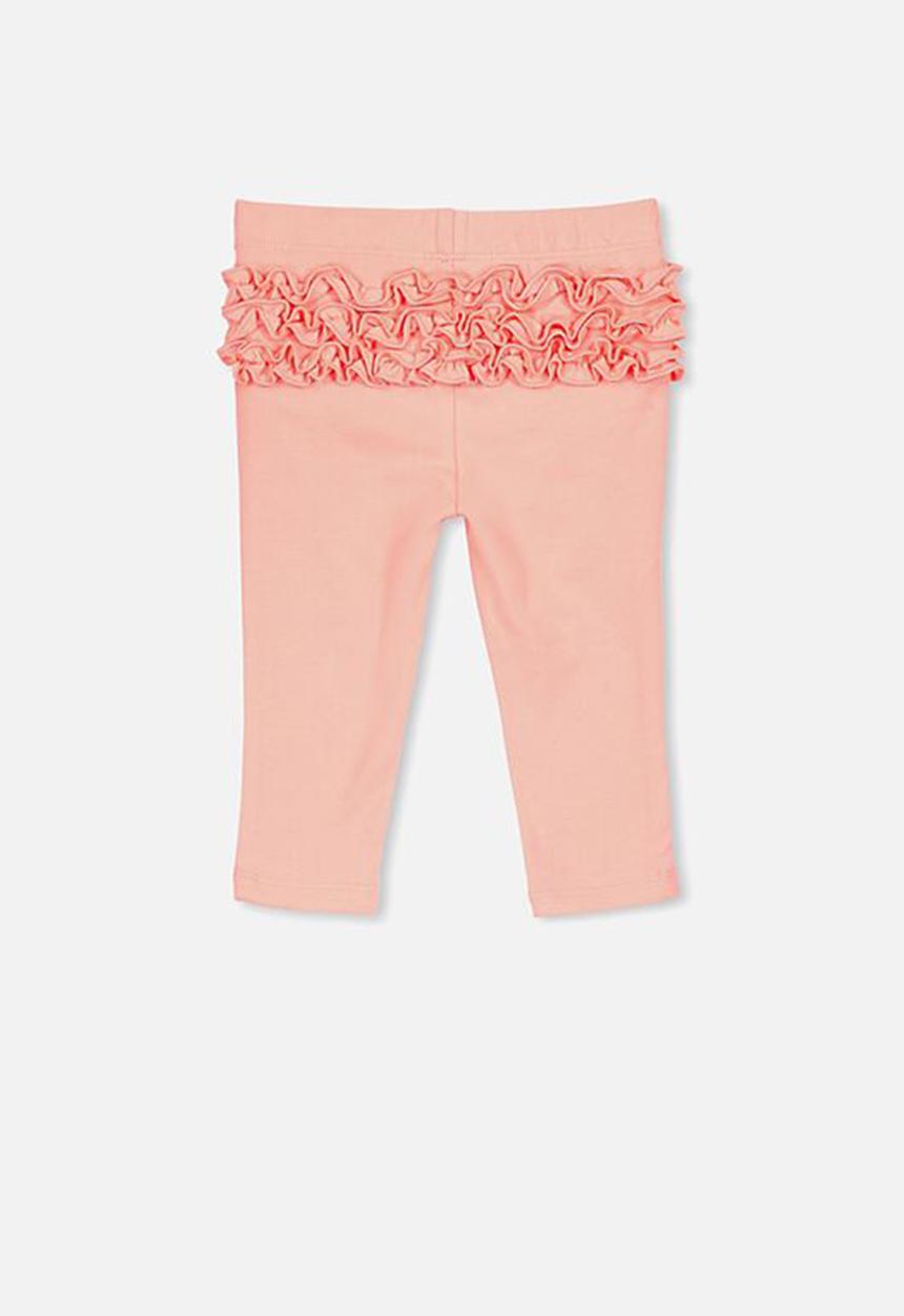 Cotton On - Quinn ruffle legging - orange 
