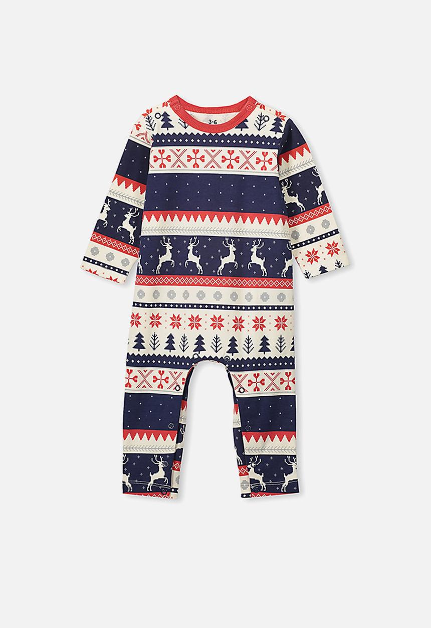 Cotton On - The long sleeve snap romper - multi