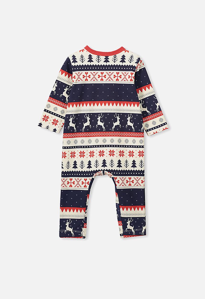 Cotton On - The long sleeve snap romper - multi