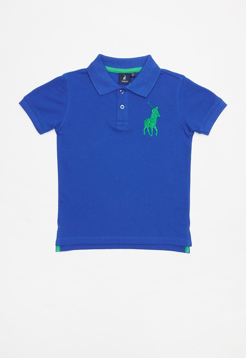 POLO - Boys Austin short sleeve golfer - blue 