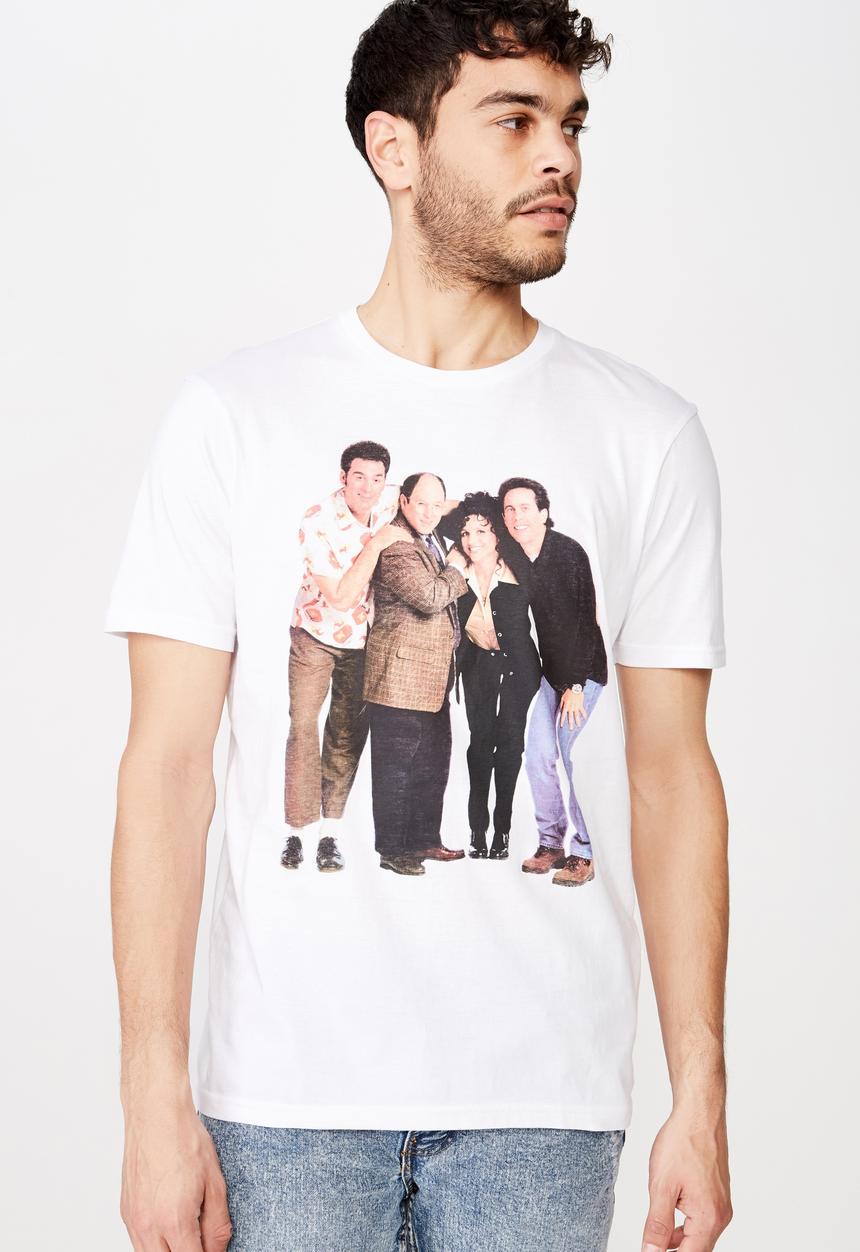 Cotton On - Seinfeld - standing collab T-shirt - white