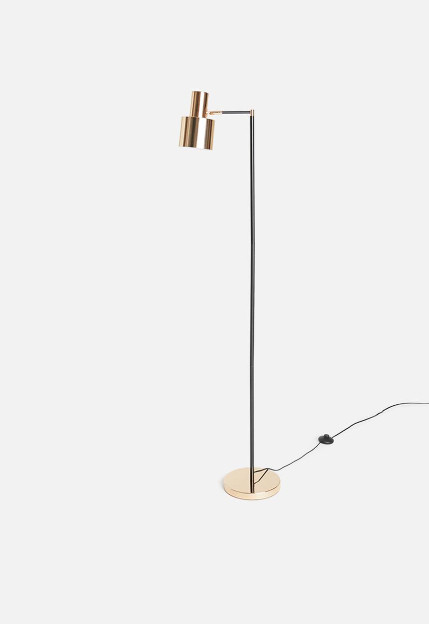 Sixth Floor - Kalco floor lamp - black & gold 
