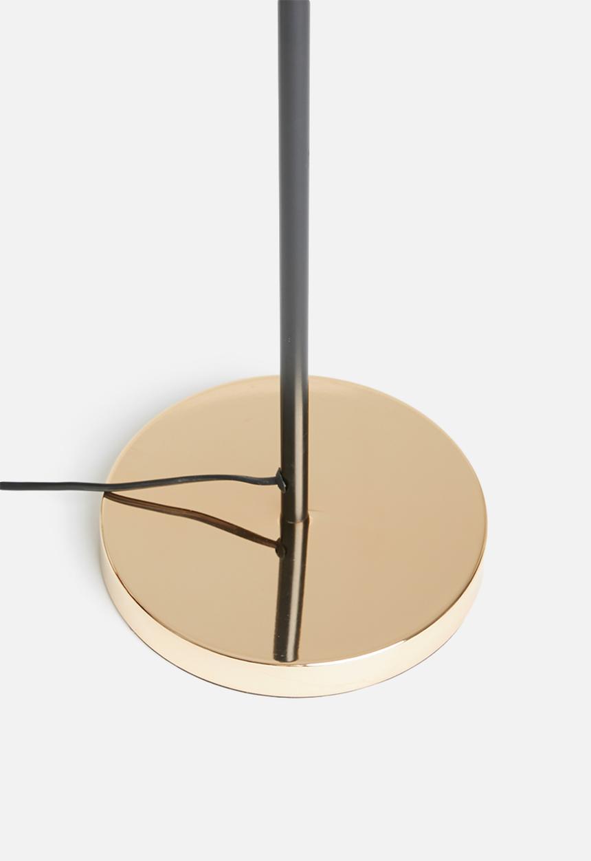 Sixth Floor - Kalco floor lamp - black & gold 