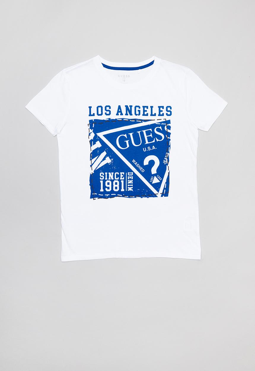 GUESS - Teens short sleeve guess stamp tee - white