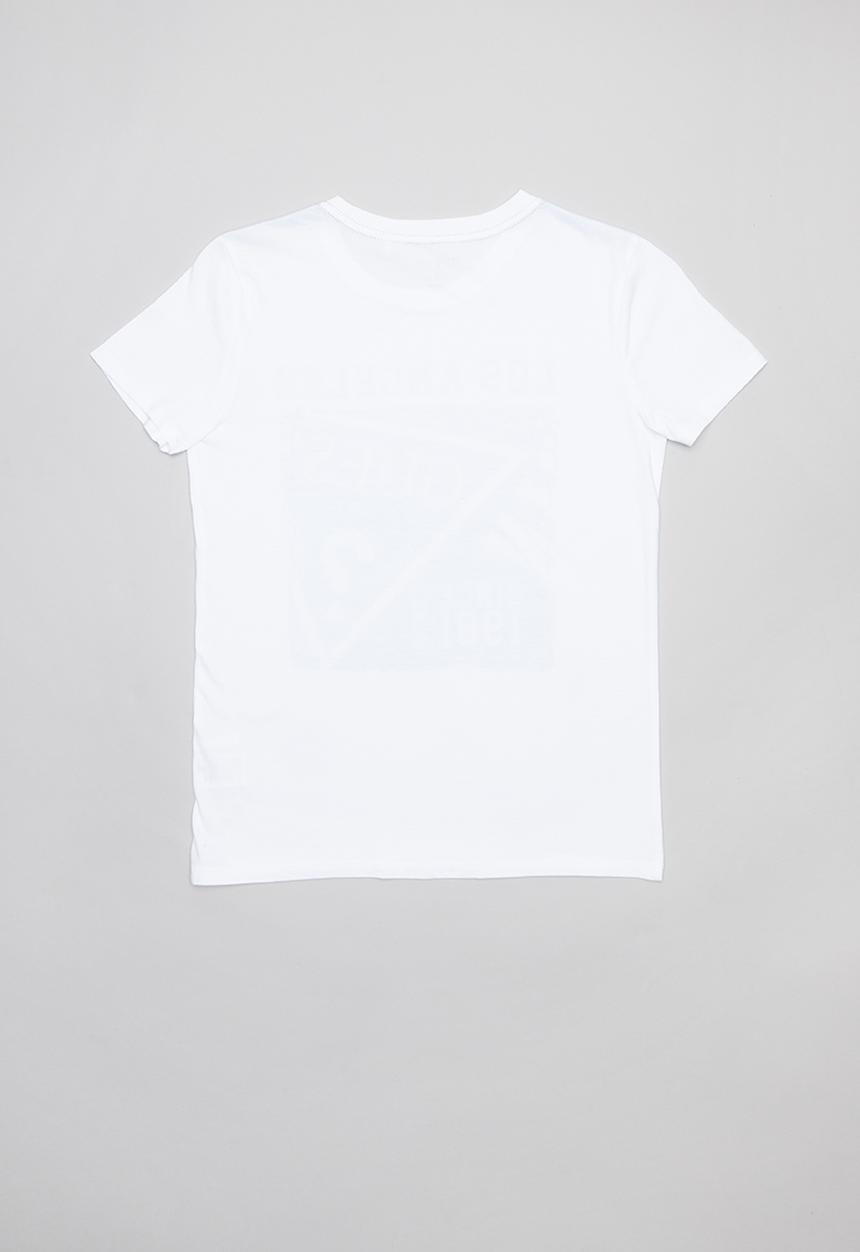 GUESS - Teens short sleeve guess stamp tee - white