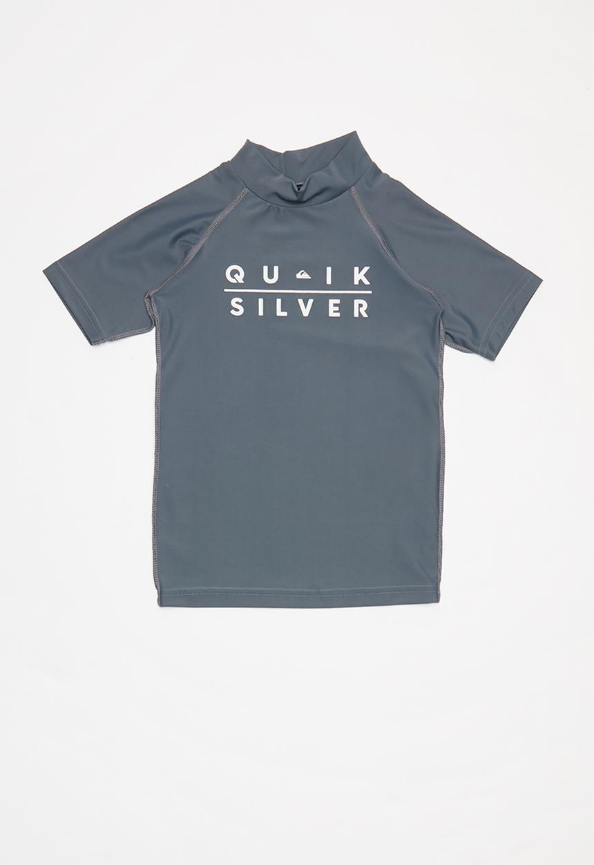 Quiksilver - Clued up short sleeve rash vest - grey