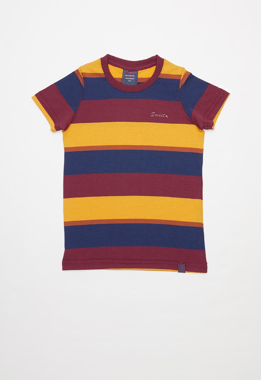 SOVIET - Armano boys short sleeve stripe tee - multi