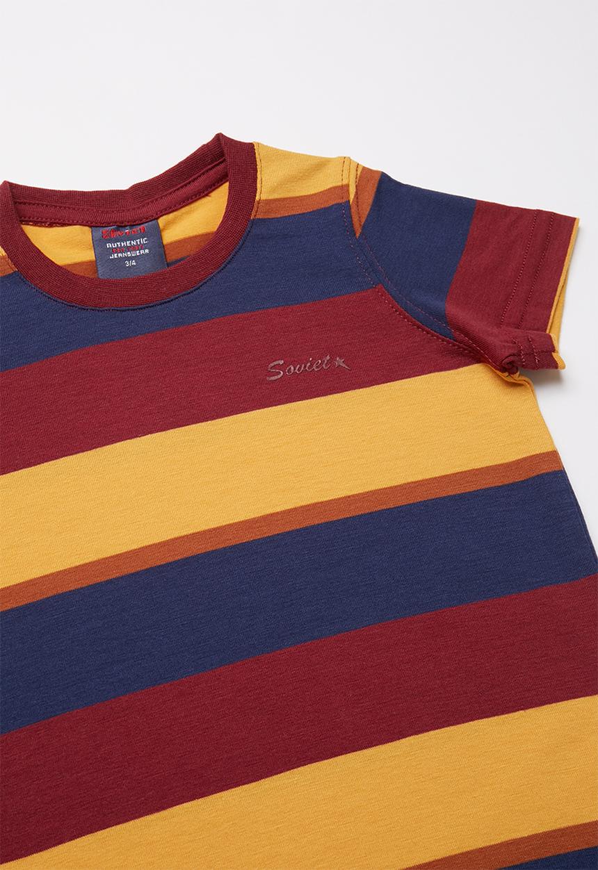 SOVIET - Armano boys short sleeve stripe tee - multi