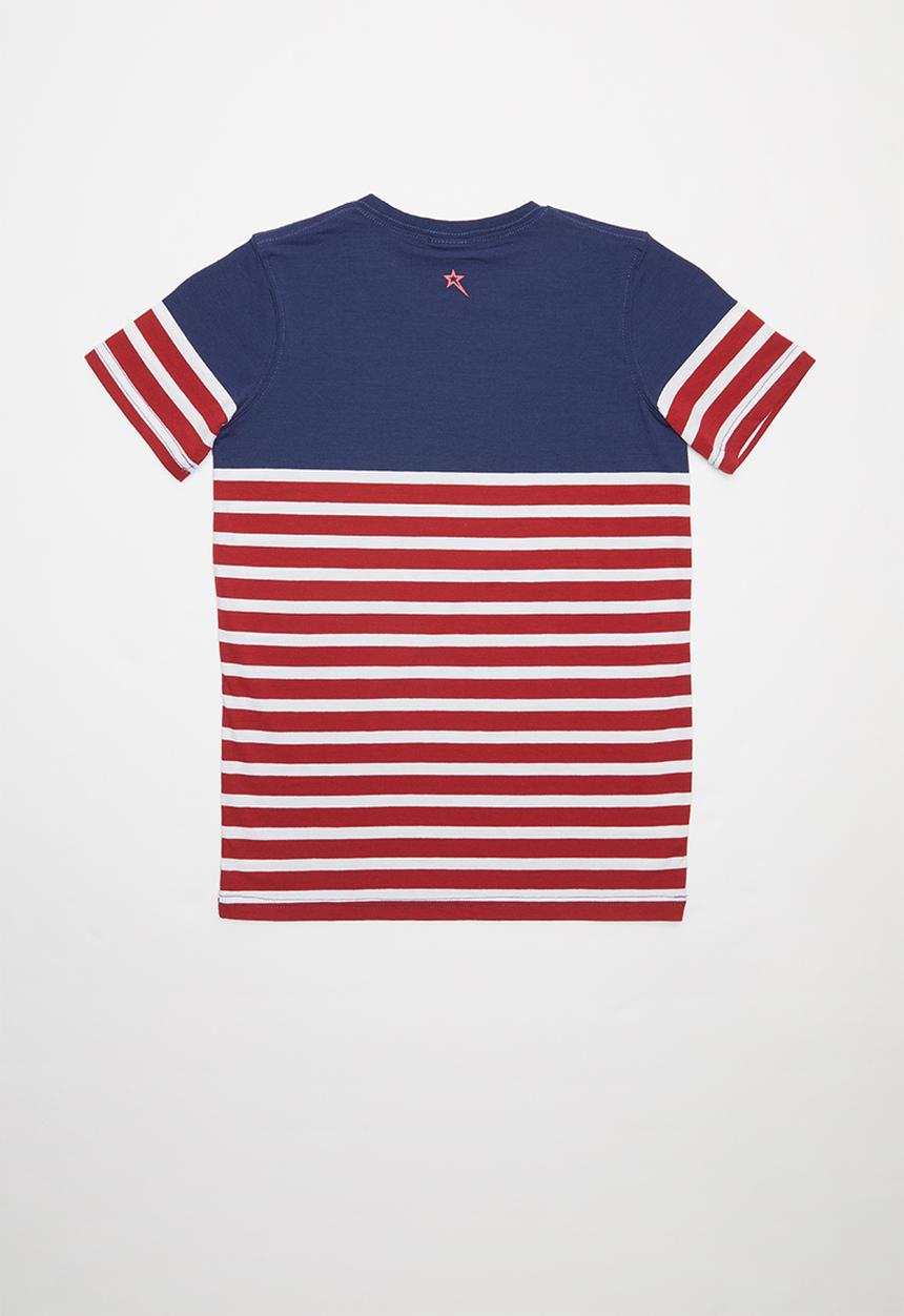 SOVIET - Gianni boys short sleeve stripe tee - multi