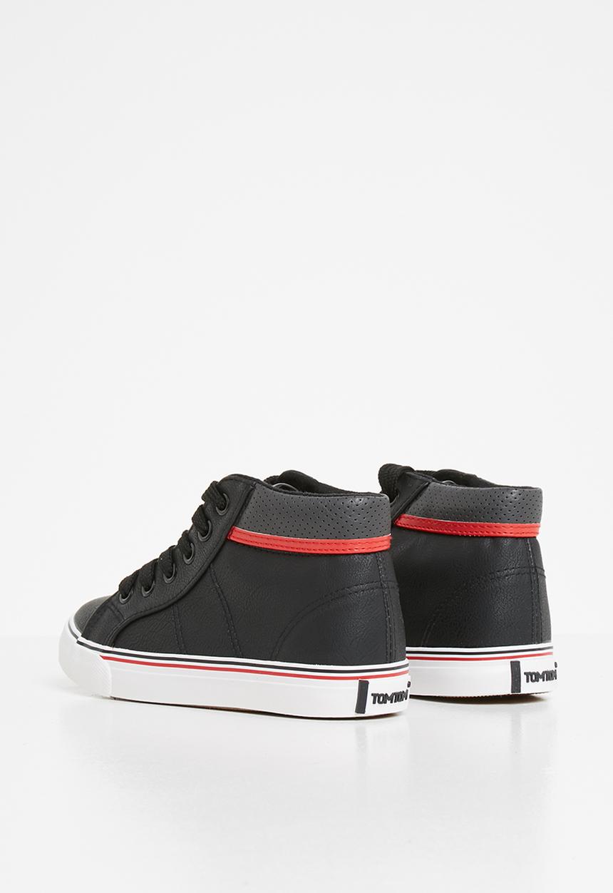 Pop Candy - Tomtom striped boot - black