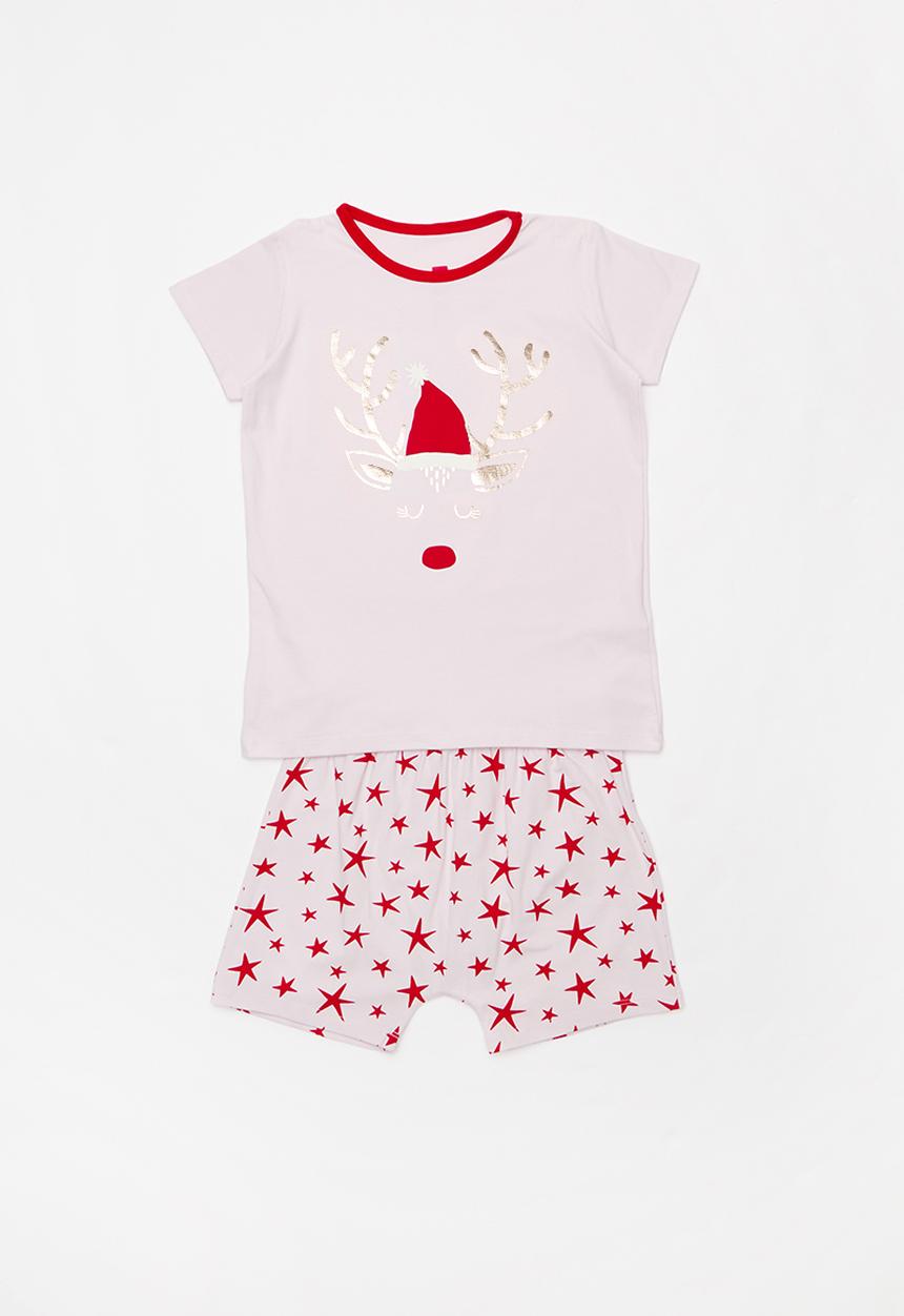 Cotton On - Harpa short sleeve pj set - purple & red 