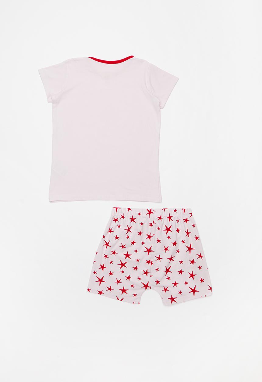 Cotton On - Harpa short sleeve pj set - purple & red 