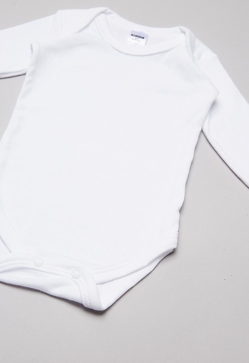 Pop Candy - 3pk Long sleeve bodyvests - white