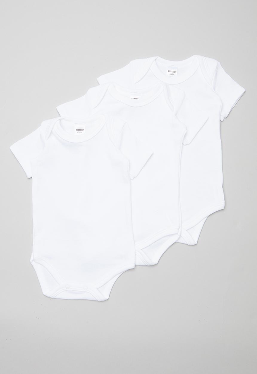 Pop Candy - Baby short sleeve bodyvest - white
