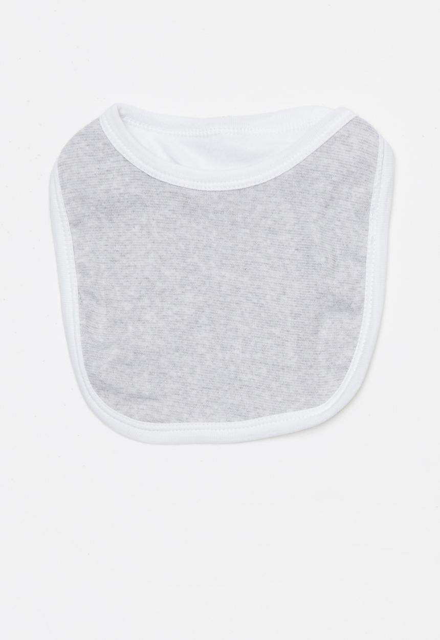 Pop Candy - 2 pack bibs - grey & white 