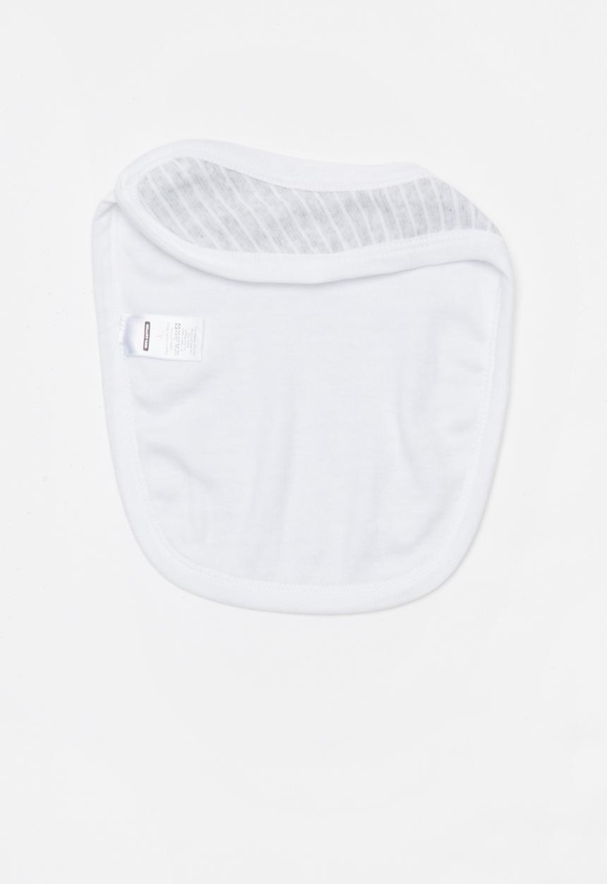 Pop Candy - 2 pack bibs - grey & white 