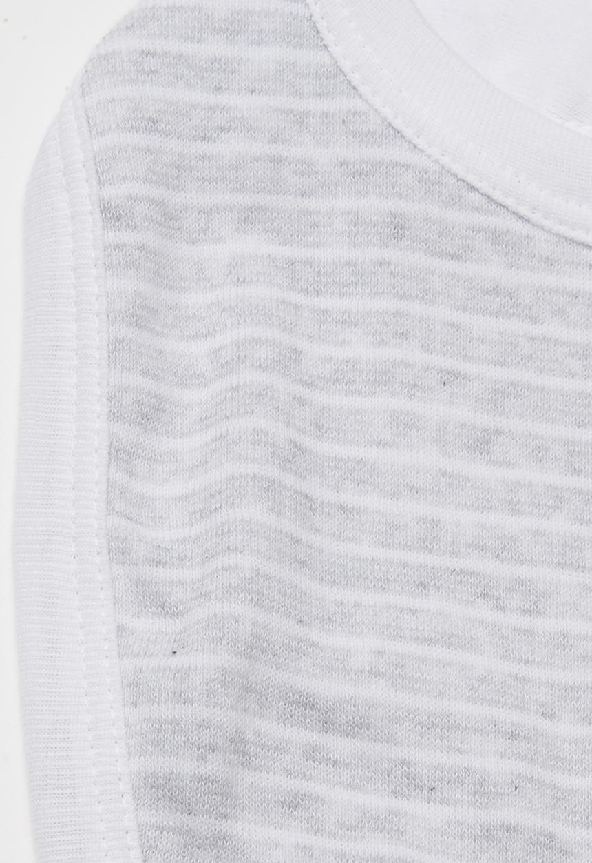 Pop Candy - 2 pack bibs - grey & white 