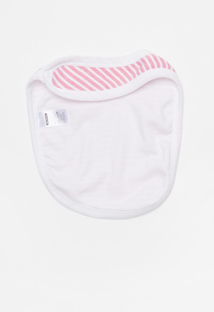 Pop Candy - 2 pack bibs - pink & white