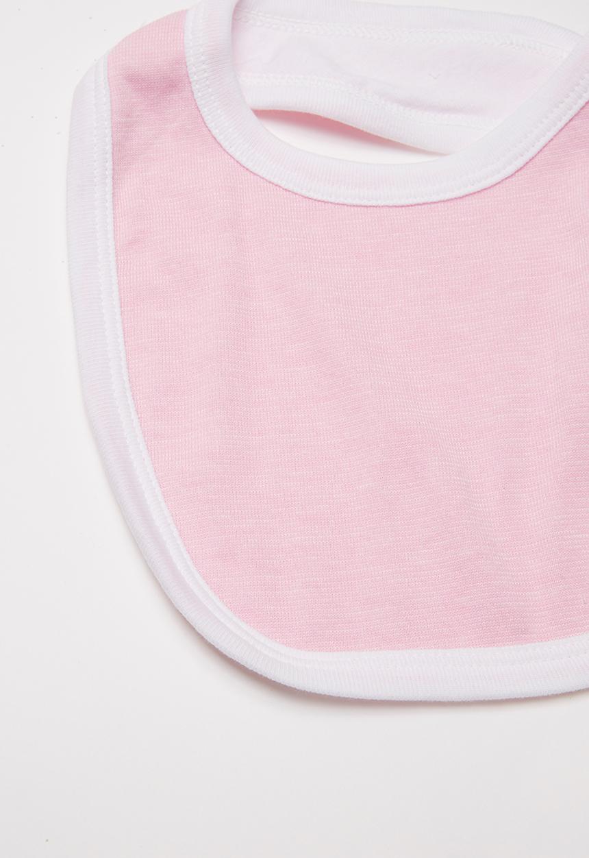 Pop Candy - 2 pack bibs - pink & white