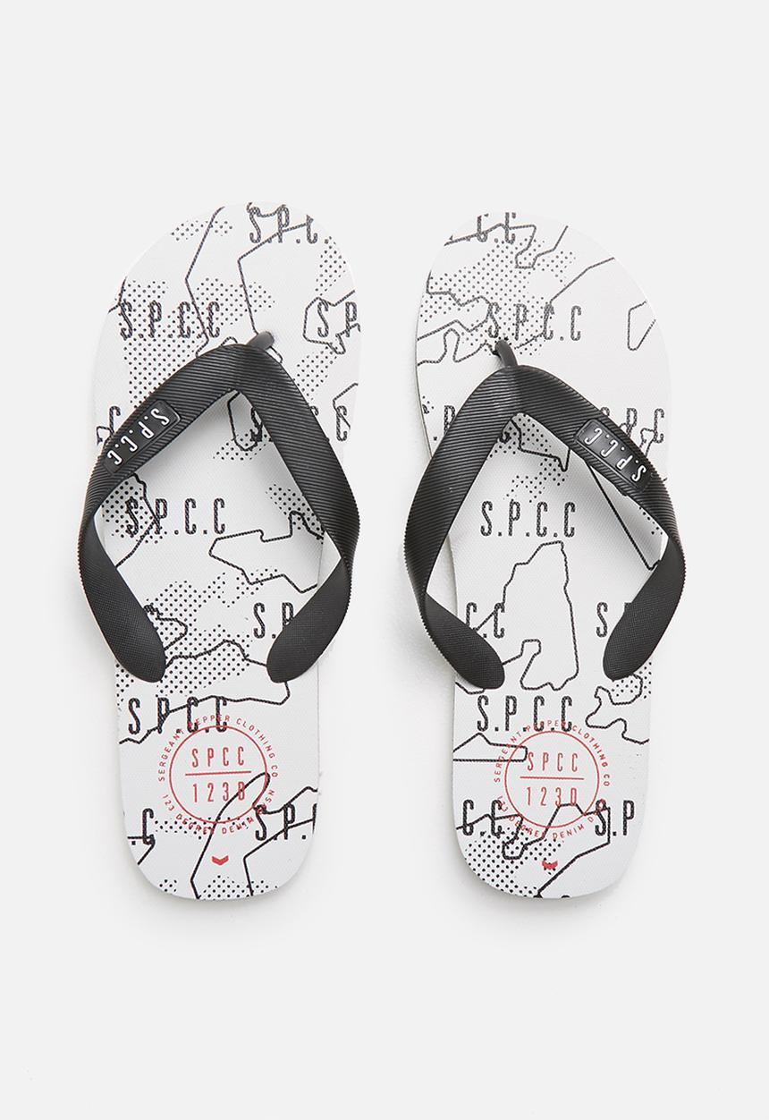 S.P.C.C - Rotary print flip-flop - white