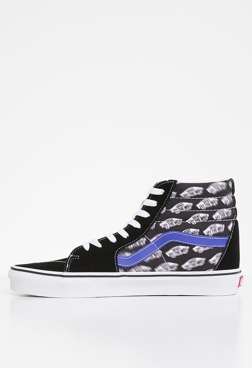 Vans - Vans ua sk8-hi - (blur boards) black & royal blue