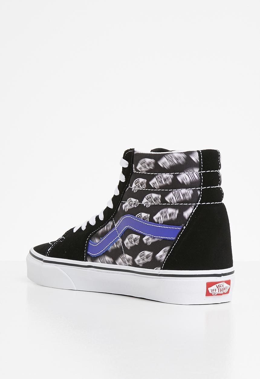 Vans - Vans ua sk8-hi - (blur boards) black & royal blue