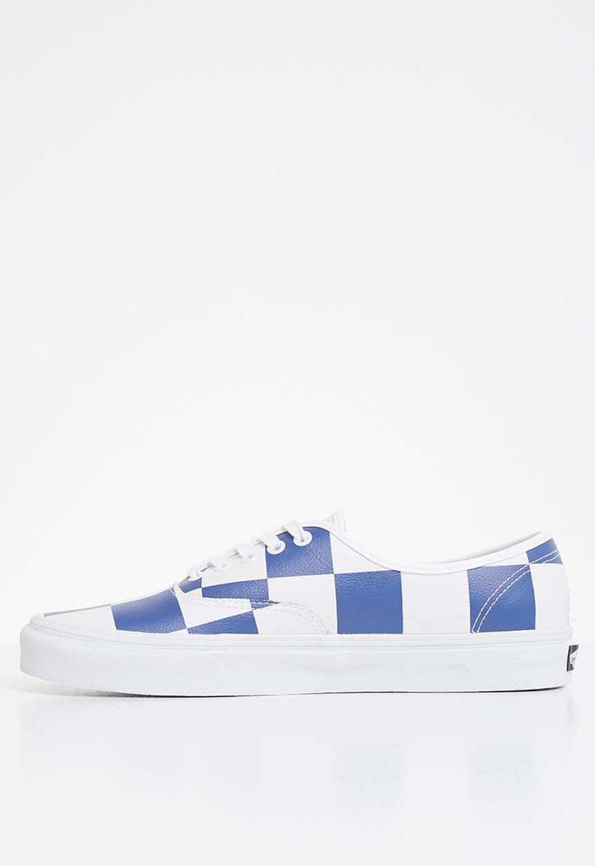 Vans - Vans ua authentic - (leather check) true white & true blue