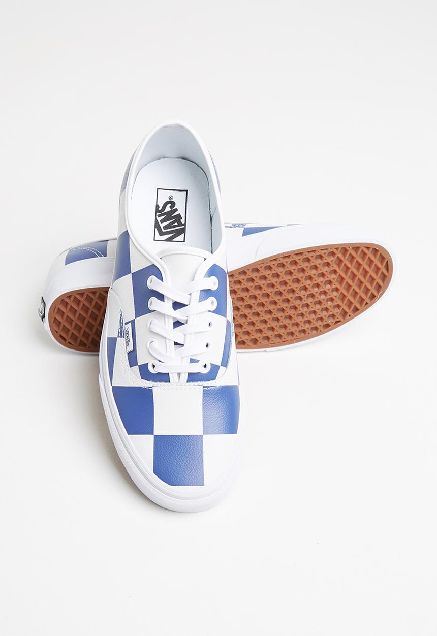 Vans - Vans ua authentic - (leather check) true white & true blue