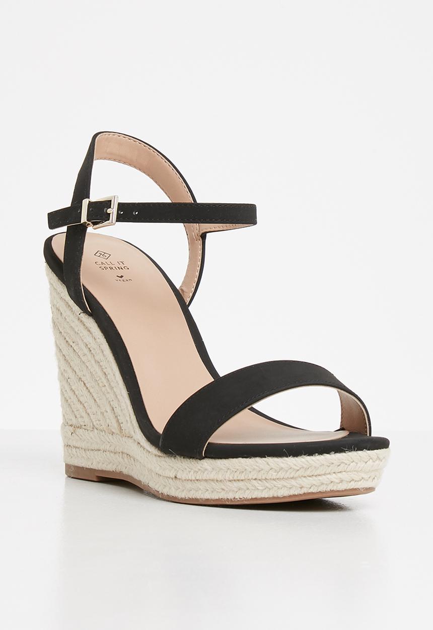 Call It Spring - Alexey wedge - 001 black tex