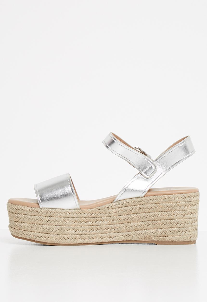 Call It Spring - Siestafiesta wedge - silver