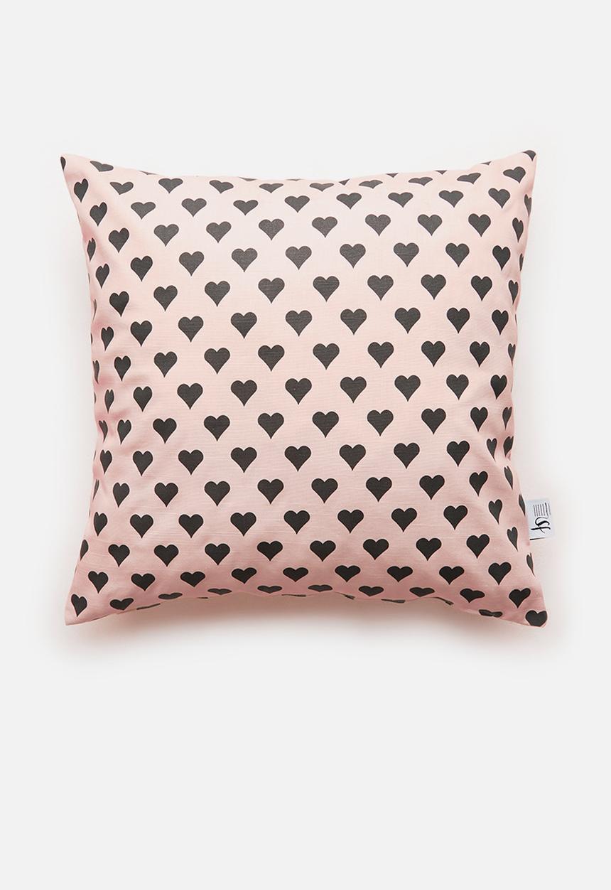 Sixth Floor - Princess cushion cover - pink & black 
