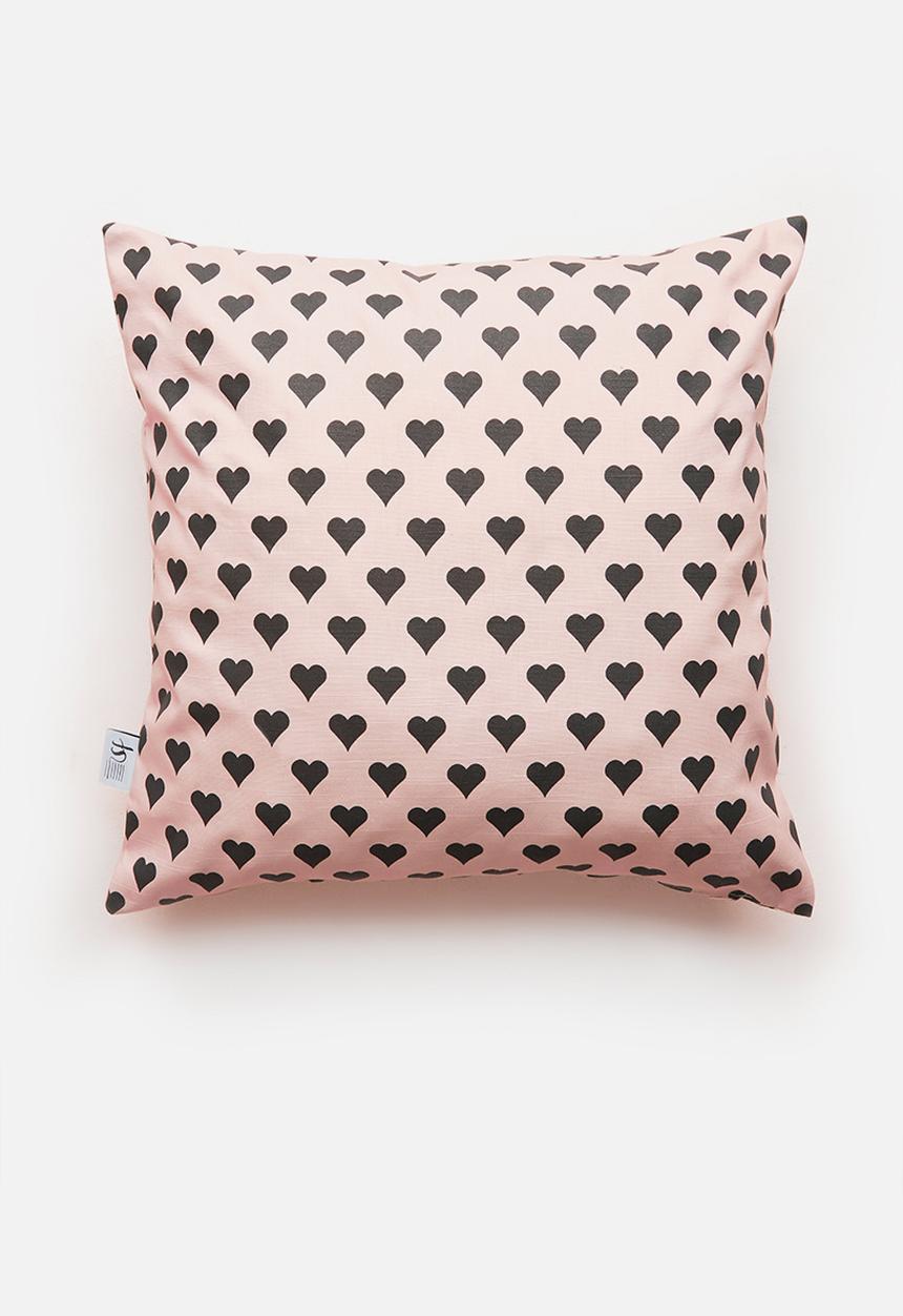 Sixth Floor - Princess cushion cover - pink & black 