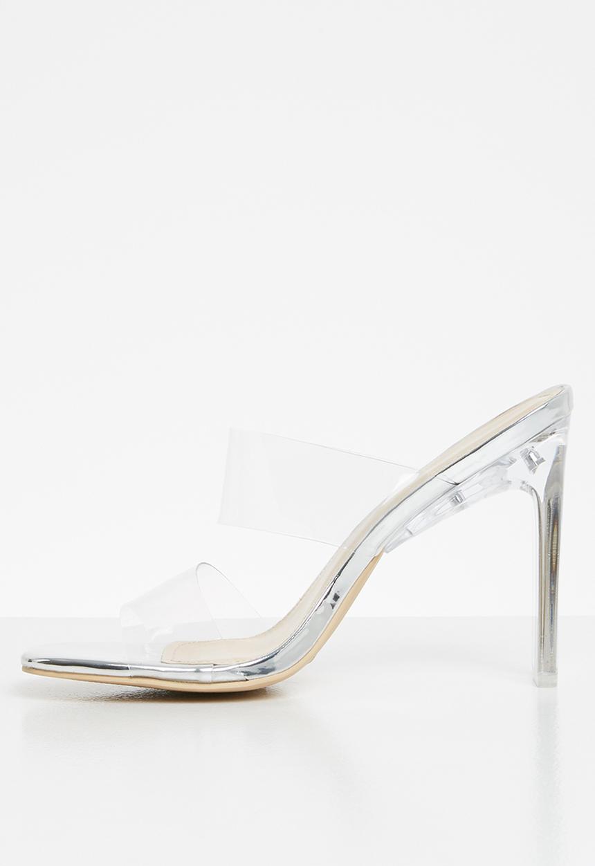 SISSY BOY - Vinyl stiletto heel mule - transparent
