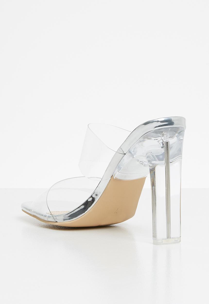 SISSY BOY - Vinyl stiletto heel mule - transparent