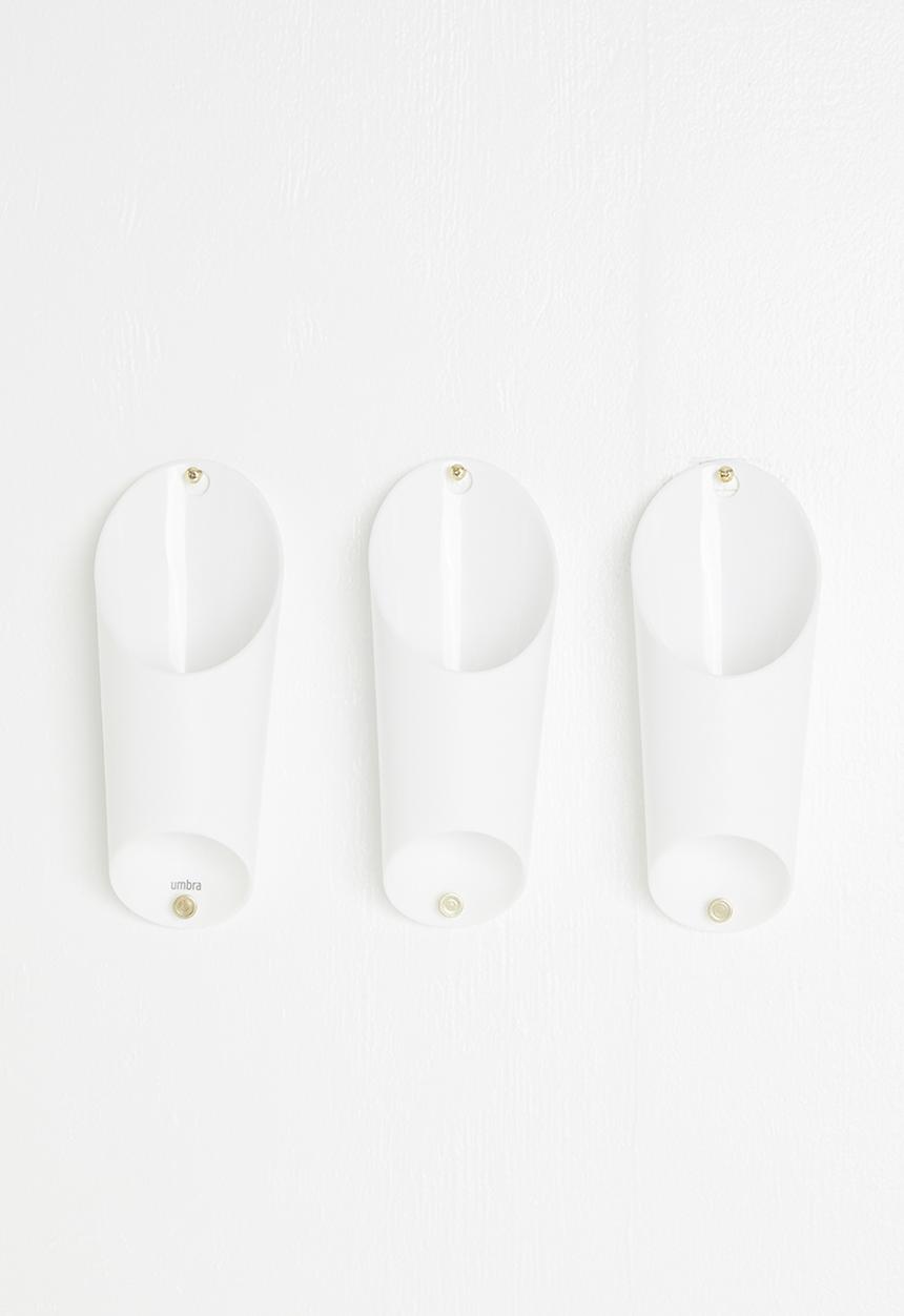 Umbra - Floralink wall vessel - white