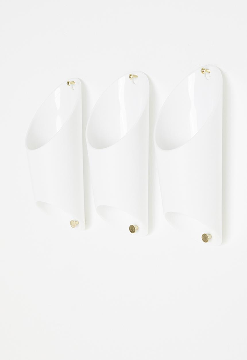 Umbra - Floralink wall vessel - white