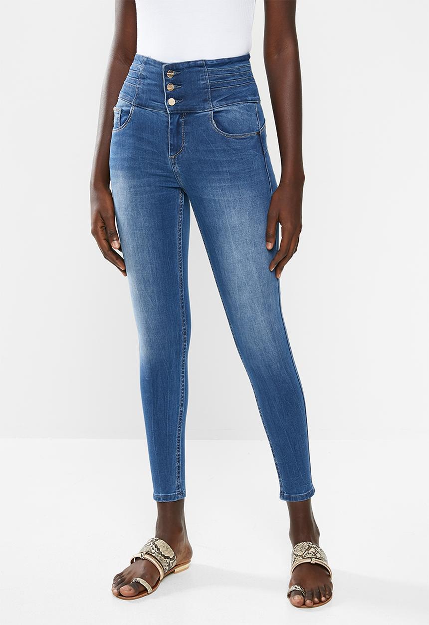 SISSY BOY - Ryder skinny with wide waistband - blue 