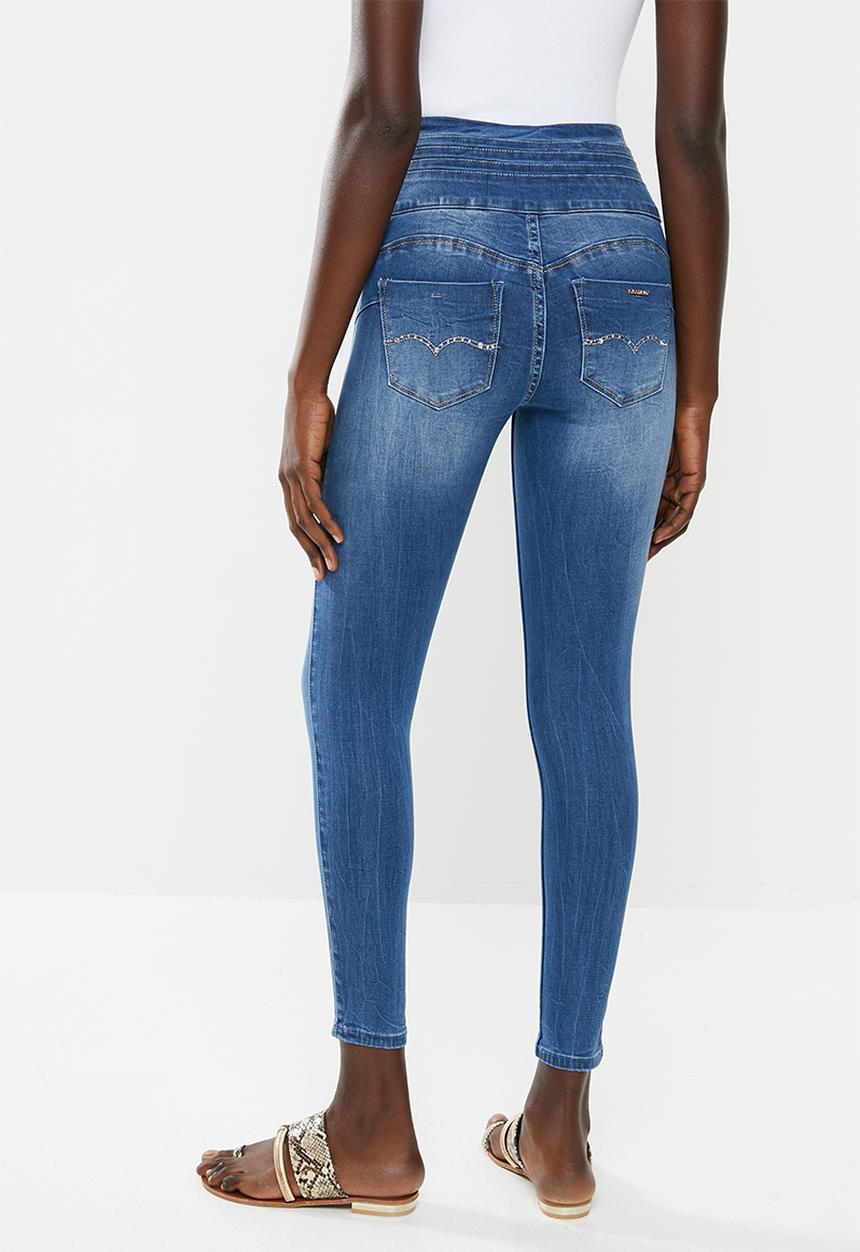 SISSY BOY - Ryder skinny with wide waistband - blue 