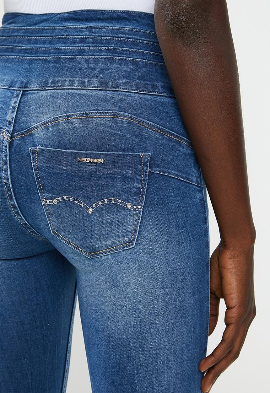 SISSY BOY - Ryder skinny with wide waistband - blue 