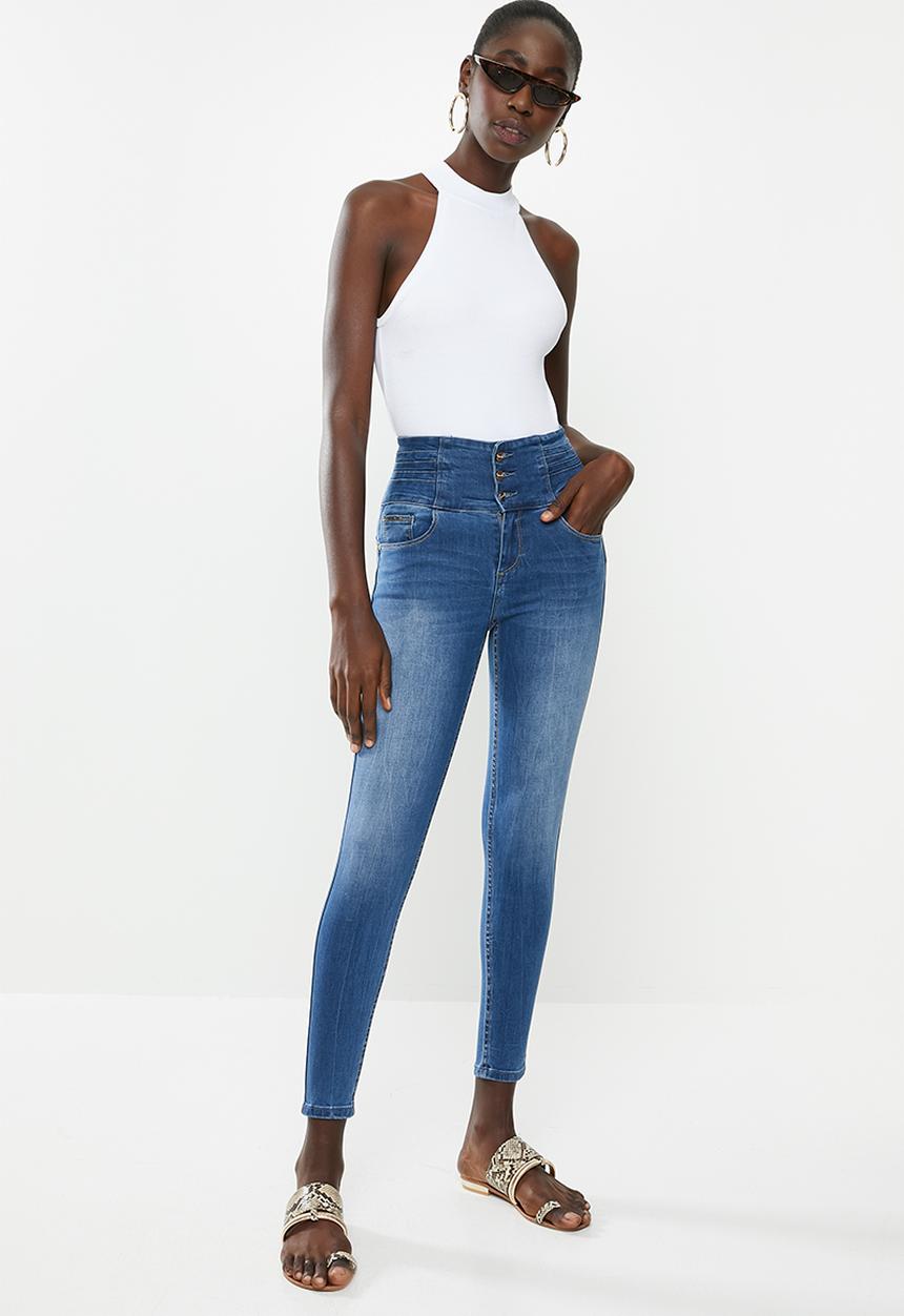 SISSY BOY - Ryder skinny with wide waistband - blue 