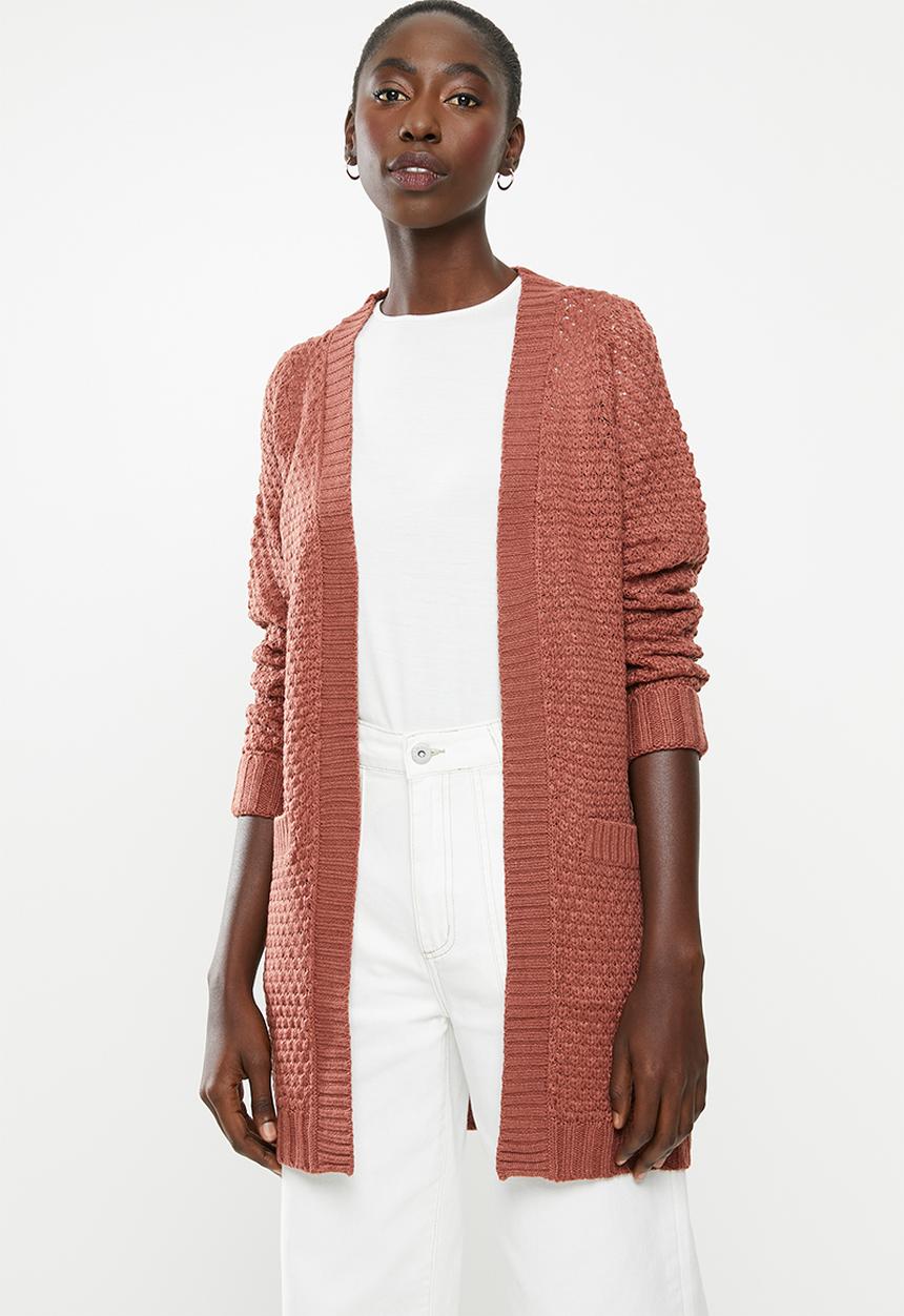 Vero Moda - Mesme open cardigan - rust 