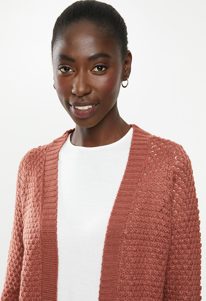 Vero Moda - Mesme open cardigan - rust 