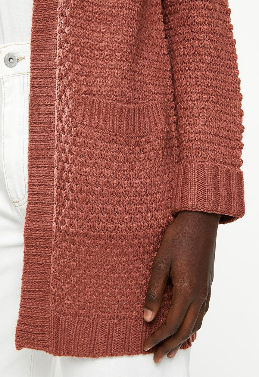 Vero Moda - Mesme open cardigan - rust 