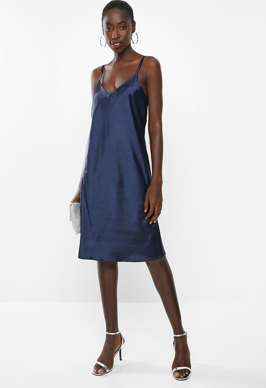 dailyfriday - Satin slip dress - navy