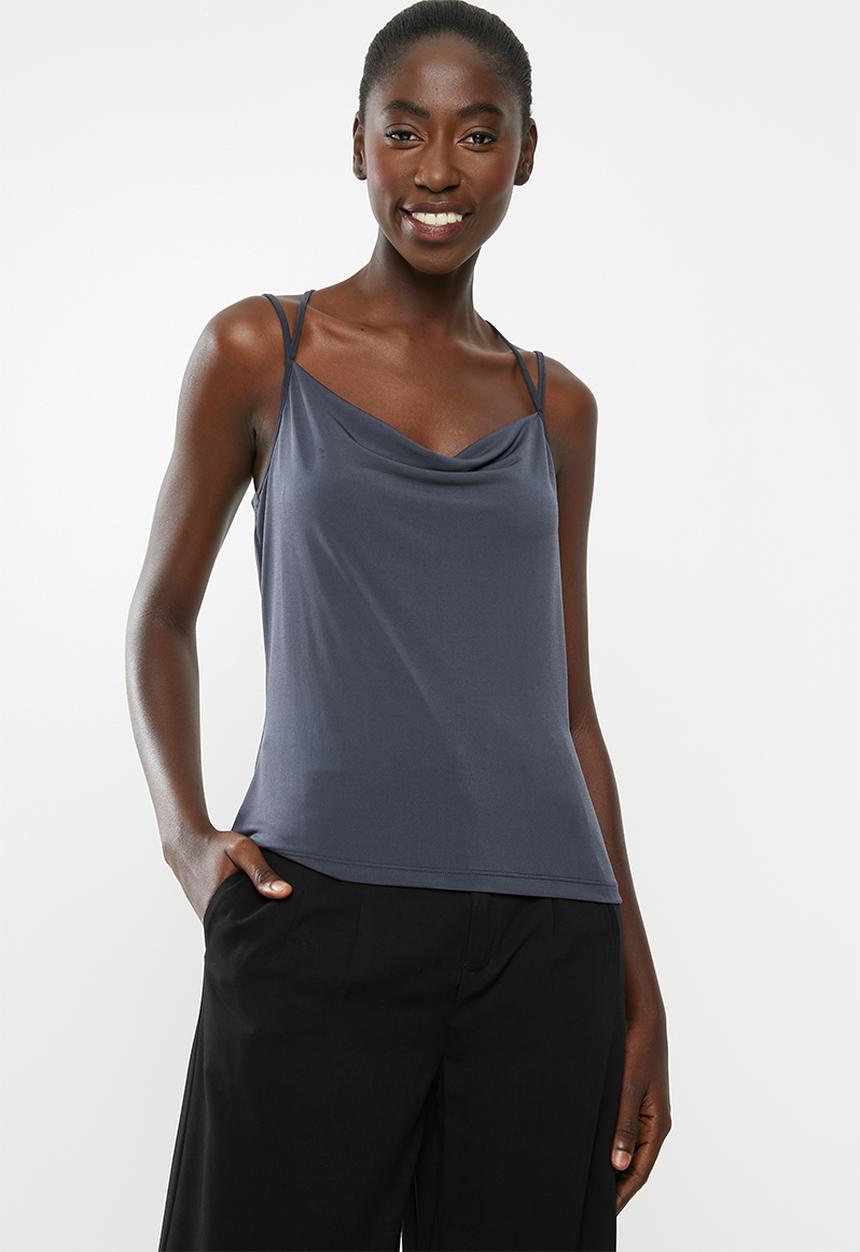 Vero Moda - Sandy strappy cami - grey 