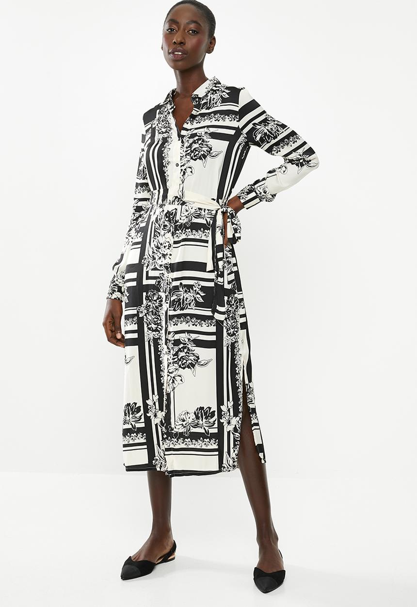 Vero Moda - Mimi long sleeve shirt - cream & black 