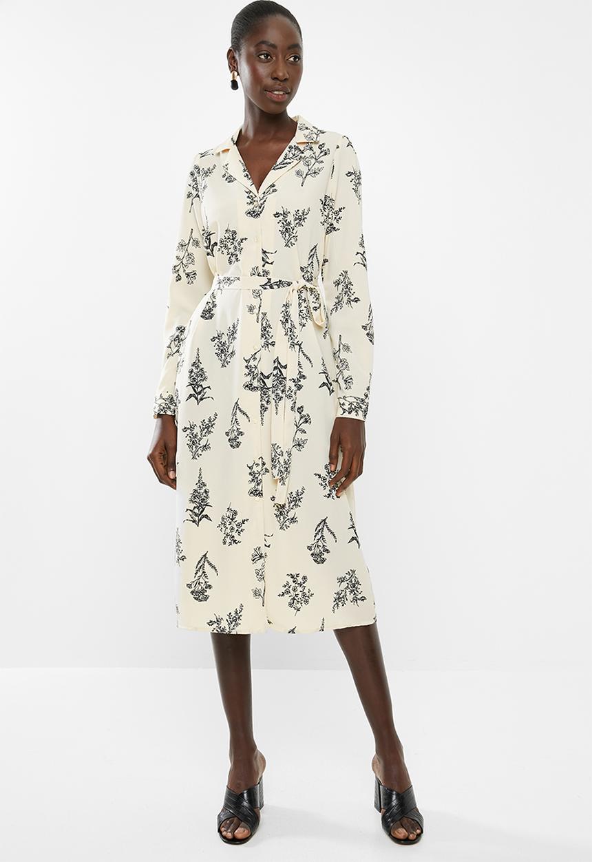 Vero Moda - Miris shirt dress - cream & black