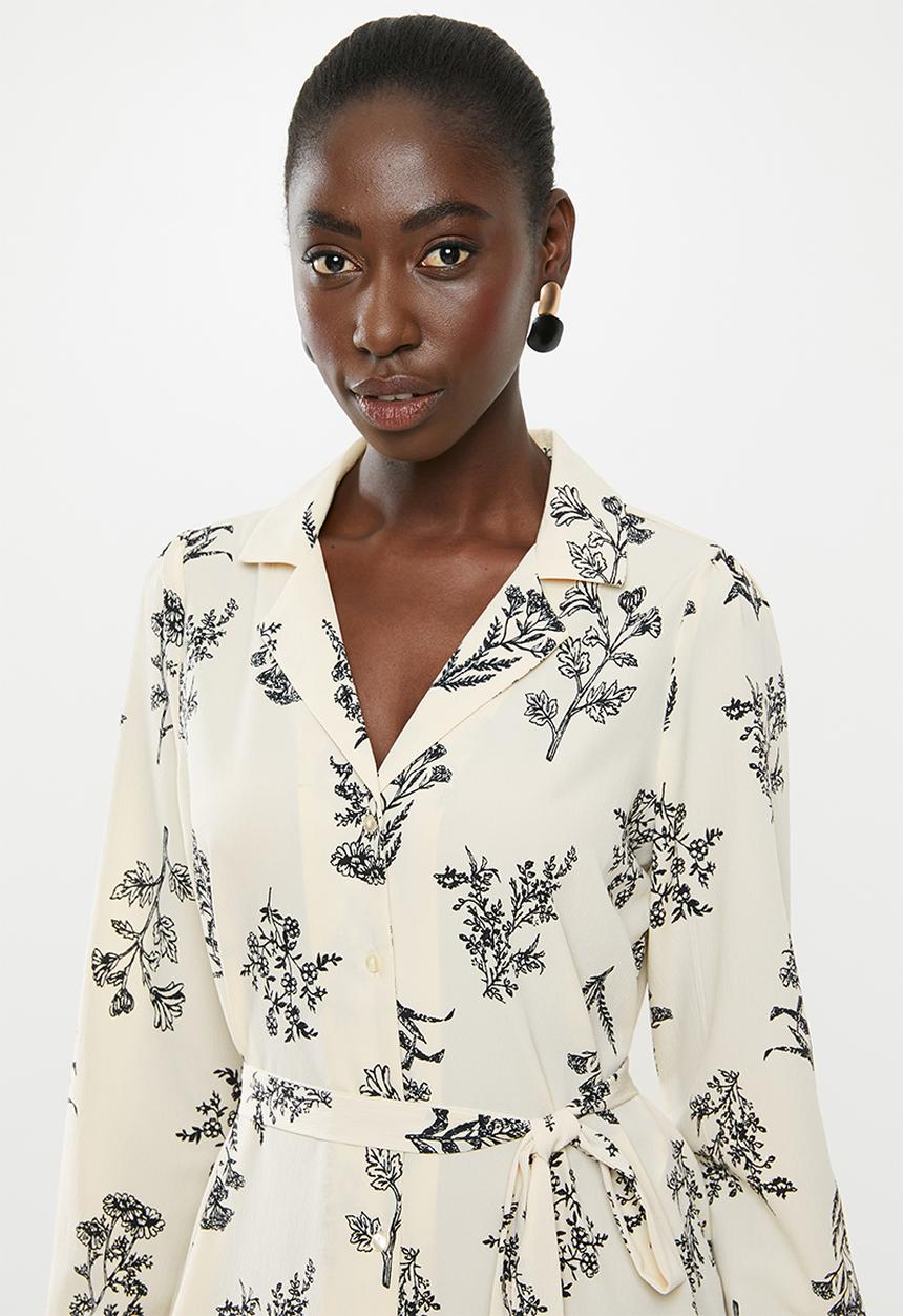 Vero Moda - Miris shirt dress - cream & black