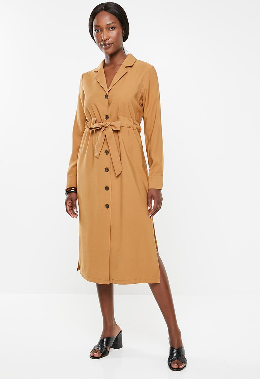 Vero Moda - Cleo calf dress - beige
